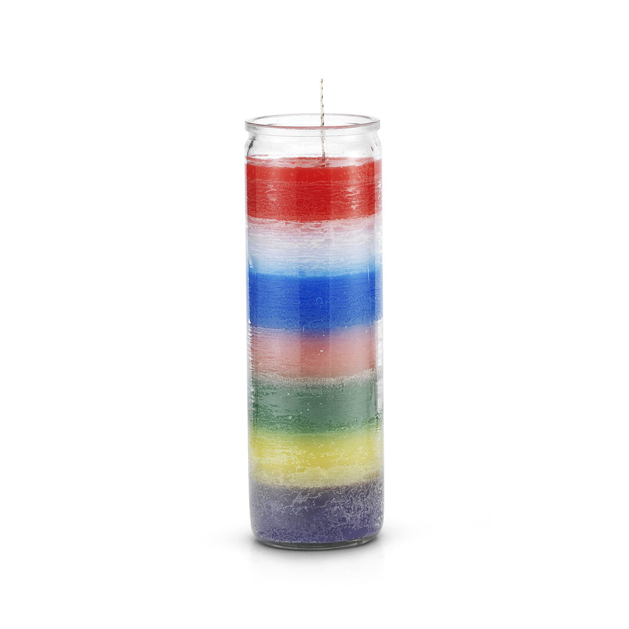 7 Color Candle - 8 Inch